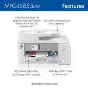 Brother MFC-J5855DW INKvestment Tank Color Inkjet All-In-One Printer