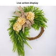 thumbnail image 6 of Hydrangea Wreath Artificial Flower Wreath Farmhouse Wall Decor for Door and Indoor Outdoor Use, 6 of 7