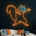 thumbnail image 5 of Handmadetneonsign Dancing Squirrel Neon Sign, Squirrel Glasses Neon Light, Chipmunk Led Light, 5 of 5