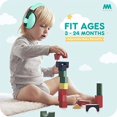 thumbnail image 2 of Mumba Noise Canceling Baby 3 to 24 Months Ear Protection Headphones, Size M, Aqua, 2 of 3