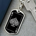 thumbnail image 6 of Ace Of Spades Keychain Dog Tag Stainless Steel or 18k Gold, 6 of 16