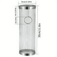 thumbnail image 4 of 1/2pcs BBQ Rolling Grill Basket, Stainless Steel Grilled Cage, Round BBQ Grill Mesh For Vegetable Fries Fish, Portable Barbecue Cooking Grill Net, Grilling Baskets For Outdoor Grilling, Outdoor Campi, 4 of 4