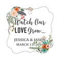 thumbnail image 1 of Darling Souvenir 'Watch Our Love Grow' Custom Paper Tags Wedding Bonbonniere Favor Gift Hang Tags-Floral White-50 Tags, 1 of 1