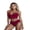 Red, variant on Women Halloween Babydoll Lingerie Set Bat Corset Camisole Bra and Elastic Panty Set for Naughty Sleepwear