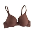 thumbnail image 2 of Women Ladies Front Closure Underwire Seamless Racer Back Push Up Padded Everyday Bra Bralette Underwear Coffee M, 2 of 5