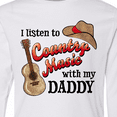 thumbnail image 4 of Inktastic I Listen to Country Music with my Daddy Guitar and Hat Long Sleeve Youth T-Shirt, 4 of 5