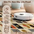 thumbnail image 6 of Design&I 8'x10' Washable Area Rug Sleek Flatweave Pet Friendly Record Vinyl Retro Music Abstract Turntable Motif Cd Disc Shape for King Size Bedroom, Under Bed, 6 of 7