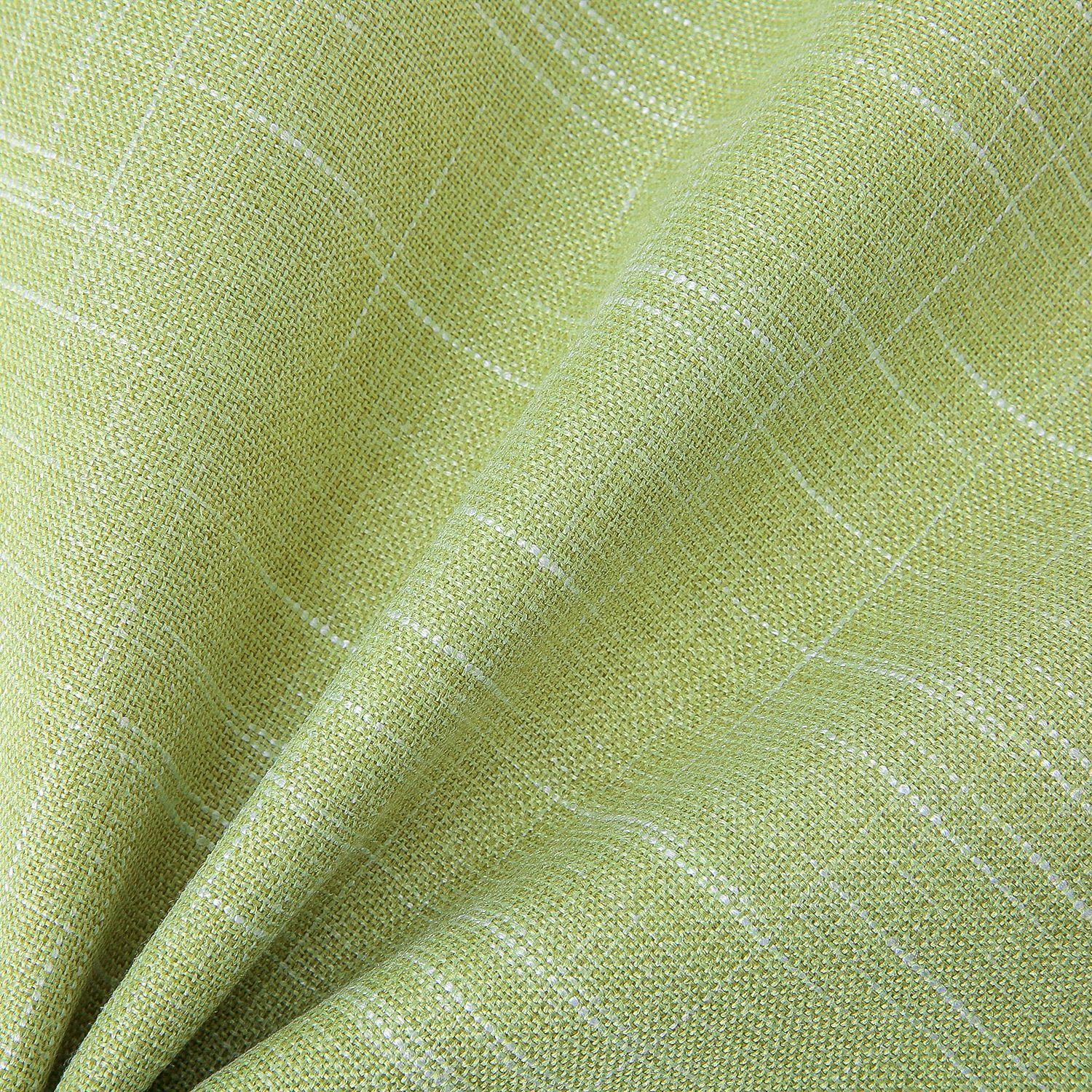 Phantoscope Soft Textured Linen-Look Decorative Throw Pillows, 18 x 18 in, Light Green, 2 Pack