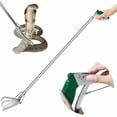 thumbnail image 2 of IC ICLOVER 47 Inch Extra Heavy Duty Snake Tongs, Standard Reptile Snake Grabber Catcher Tool, Professional Reptile Grabber Rattle Snake Catching Wide Jaw Handling Tool, with Locking - Stainless Steel, 2 of 4