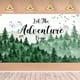 thumbnail image 5 of Let The Adventure Begin - Fondo de fotografía de viaje con mapa del mundo de 70,8 x 43,3 pulgadas, con texto "Aventura te espera, buen viaje" para baby shower, cumpleaños, fiesta de graduación, 5 of 5