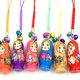 thumbnail image 3 of Hotusi Juego de 12 llaveros con dijes de joyería de moda, llaveros de madera Matryoshka, muñecas rusas, llaveros, regalos decorativos, 3 of 5