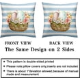 thumbnail image 6 of Blue and White Stripes Easter Pillows Decorative Throw Pillow Covers Flowers Colorful Eggs Bunny Pillow Cases 20 x 20 Set of 2 Spring Decoration for Indoor Living Room, 6 of 6