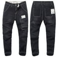 thumbnail image 5 of snowsong Mens Jeans Joggers For Men Men's Casual Loose Denim Work Pants Jeans With Cargo Pockets Streetwear Cargo Joggers Pants For Men Denim Men's Jeans Pants Pants For Men Black 40, 5 of 6