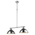 thumbnail image 3 of Golden Lighting 3602-2LP-CH-BK Duncan 2 Light Linear Pendant,Black, 3 of 10