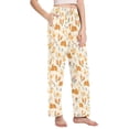 thumbnail image 2 of Dailycode Women's Pajama Pants Wide Leg Lounge Pj Bottoms With Pockets Cute Dog and Flower Leaf, 2 of 7
