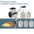 thumbnail image 2 of Manual Rotary Grater w/ 5 Drum Blades Vegetable Shredder Food Mills Nuts Grinder, 2 of 5