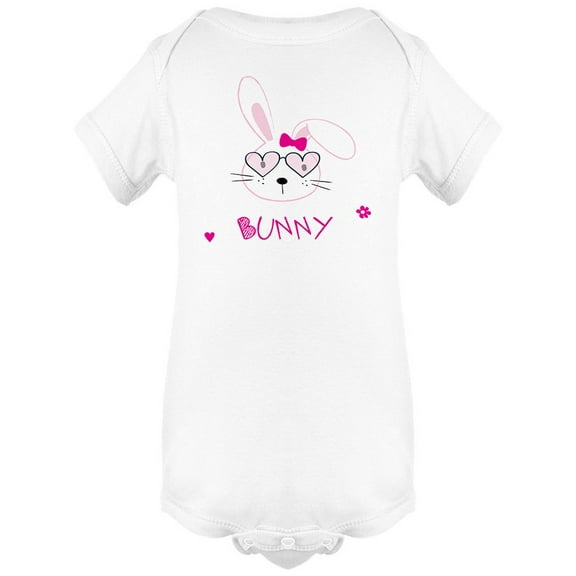 Lovely Bunny Wearing Glasses Bodysuit Infant -Image by Shutterstock,  Newborn