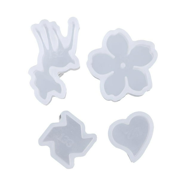 Molde colgante de silicona con forma de ciervo y corazón de flor de molino de viento de 4 unids / set para joyas, molde de fundición de resina a Zulema Joyería que hace los moldes