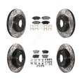 thumbnail image 1 of Transit Auto Front Rear Coated Drilled Slotted Disc Brake Rotors and Semi-Metallic Pads Kit for Car 2013-2015 Acura ILX 1.5L KDF-100374, 1 of 11