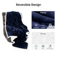 thumbnail image 6 of Sherpa Throw Blanket Super Soft Non Shedding Reversible Ultra Luxurious Plush Blanket (60 X 80 inches, Blue), 6 of 12