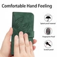 thumbnail image 4 of For Google Pixel 10 / Pixel 10 Pro 6.3" Sunflower  Embossed Strong Magnetic Attachment/Closure, Card Slots/Pocket, PU Leather Flip Wallet Case With Adjustable Shoulder Strap,Green, 4 of 10