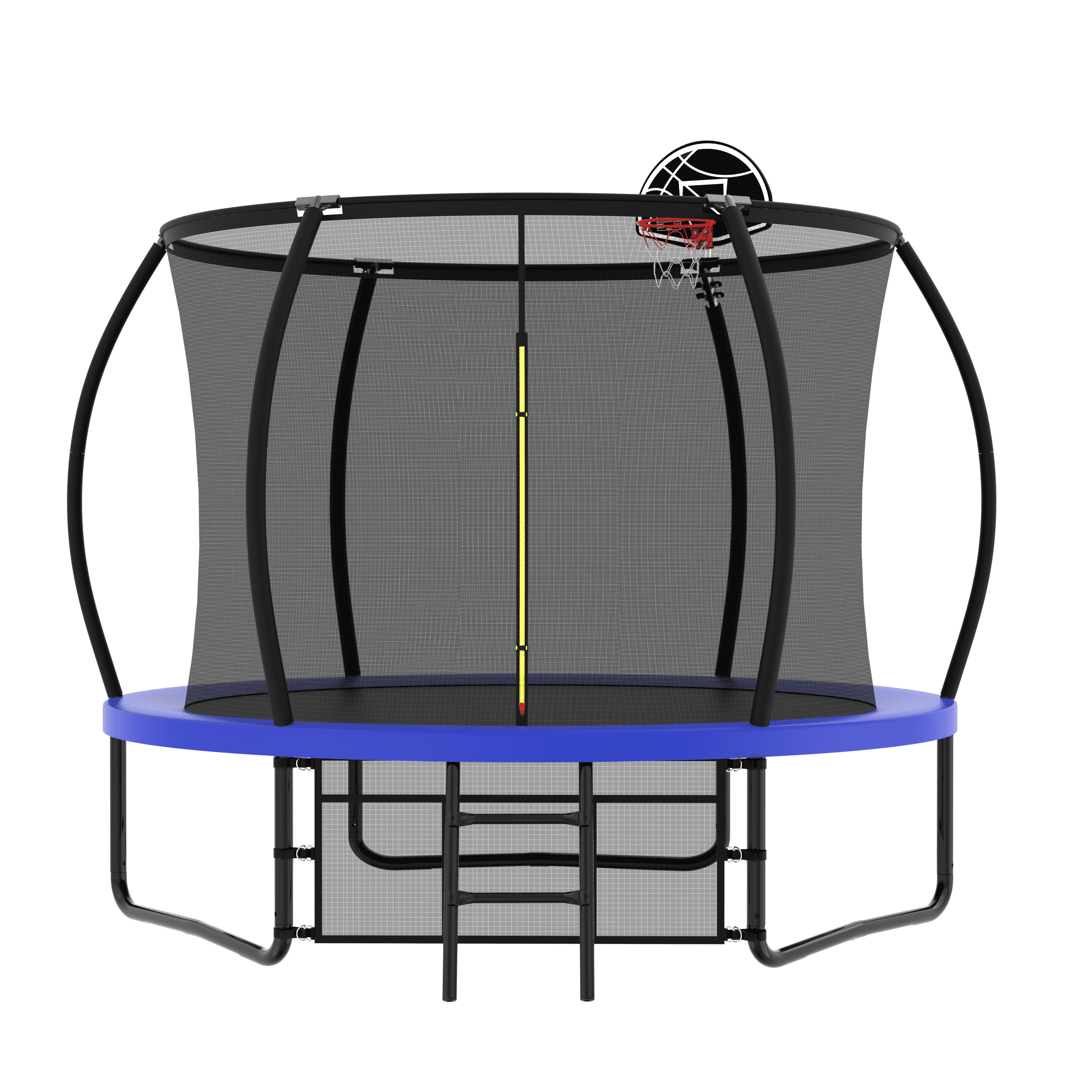 Mini Trampoline, 10FT Trampoline, Blue+Green Trampoline For Kids,Metal Fitness Trampoline, Fitness & Sports Fitness Trampolines