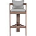thumbnail image 3 of Meridian Furniture Newport Grey Water Resistant Fabric Patio Bar Stool, 3 of 9