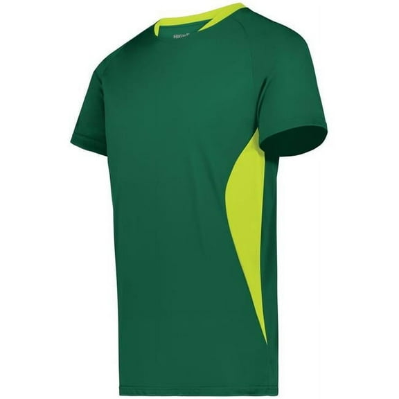 Augusta Sportswear 322240.838.2XL Madrid Soccer Jersey, Dark Green & Lime - 2XL