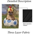 thumbnail image 4 of SKYSONIC French Bulldog Dog Wearing Costume Chicken Hat Double-Sided Printed Garden House Sports Flag 12x18in Polyester Decorative Flags for Courtyard Garden Flowerpot, 4 of 7