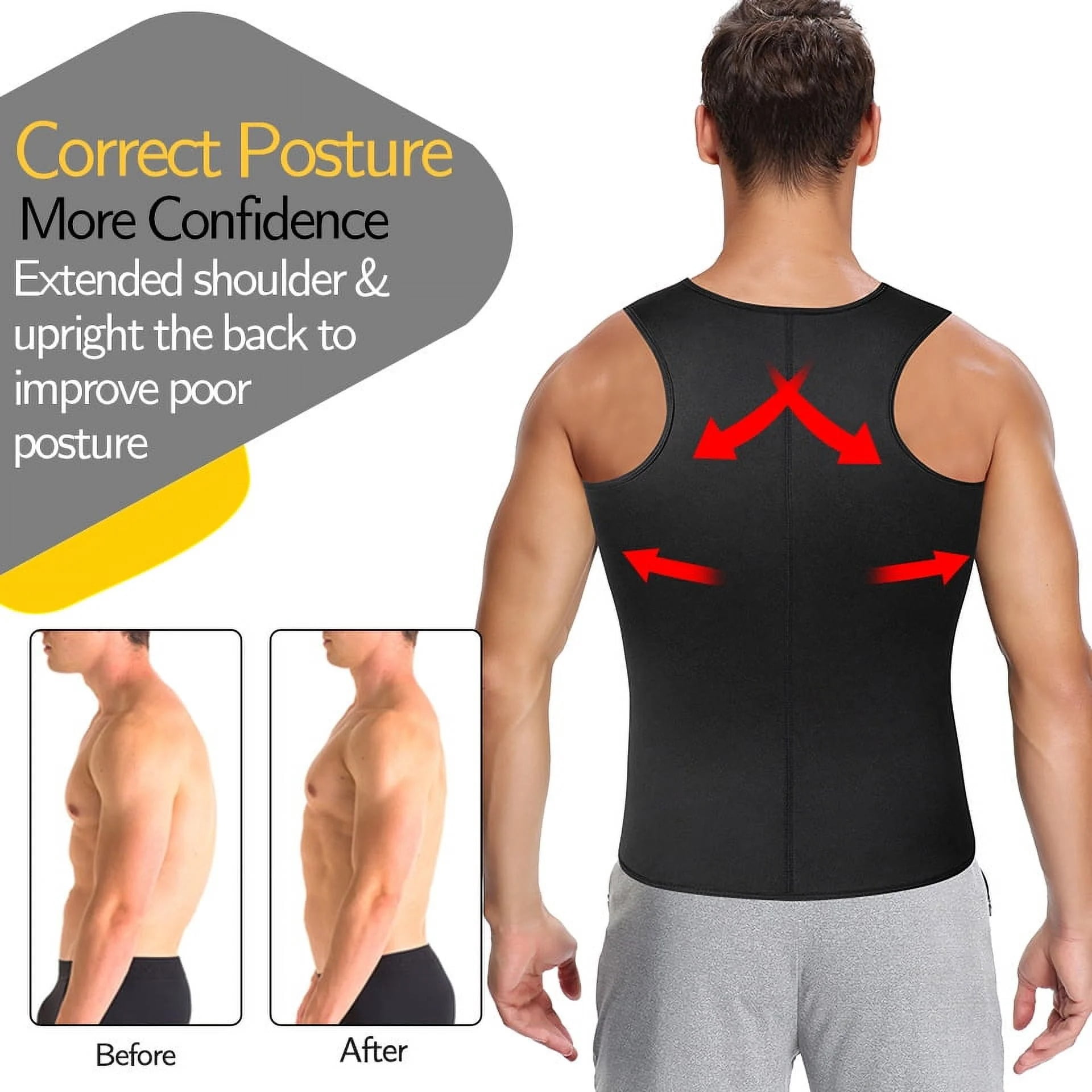 Black Medical Adjustable Clavicle Posture Corrector Men Woemen Upper Back Brace Shoulder Lumbar Support Belt Corset Posture