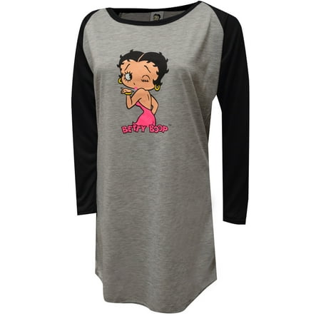 

Apparel Connection Women s Betty Boop Winking Betty Plus Size Nightshirt (3X)