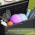 thumbnail image 4 of Homall 120 Gallon Outdoor Patio Box Deck Plastic Resin Storage Box Backyard, Black, 4 of 7