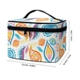 thumbnail image 5 of HELLHERO Leaf Pattern Design Travel Makeup Bags Double Zipper Lightweitht Portable Cosmetic Bag Desktop, 5 of 5