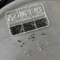 thumbnail image 5 of 6 Grids Metal Rivet Nail Charms Set Silver Black Cone Studs in 3 Sizes for Punk Nail Art DIY Decoration, 5 of 9