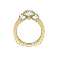 thumbnail image 2 of 1.00 Carat Excellent Radiant Shape Genuine Diamond Latest Design Three Stone Engagement Ring for Ladies Solid 18K Yellow Gold Size 7.5, 2 of 8