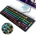 thumbnail image 2 of Lubelski 104Pcs/Set Keycaps Retro Anti-deform ABS Mechanical Circular Keycaps Decor for 104-key Mechanical Keyboard, 2 of 7