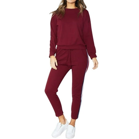 

Bra Briefs Womens 2 Pcs Tracksuits Set Ladies Striped Active Sport Loungewear for Women