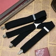 thumbnail image 5 of Buyless Fashion Suspenders for Men - 48" Elastic Adjustable Straps 1 1/4" - X Back - 5104-Black, 5 of 7
