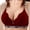 Wine, variant on Naittoop Wireless Bras for Women No Underwire Full Coverage Supportive T-Shirt Bras Pushup Bra Breathable Comfort Cotton Bra