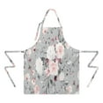 thumbnail image 2 of Pioneer Flower Floral Print Pattern Apron-Garden Aprons for Women with Pockets-Cotton Linen Waterproof Kitchen Cooking Gardening Aprons Adjustable for Kitchen,Cooking,BBQ and Salon 33x27 Inch, 2 of 7