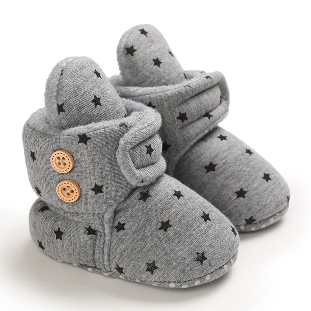 Toddler Baby Boys Girls Soft Cotton Slippers Newborn Kids Warm Boots Winter Socks Anti-Slip Shoes 0-18 Months