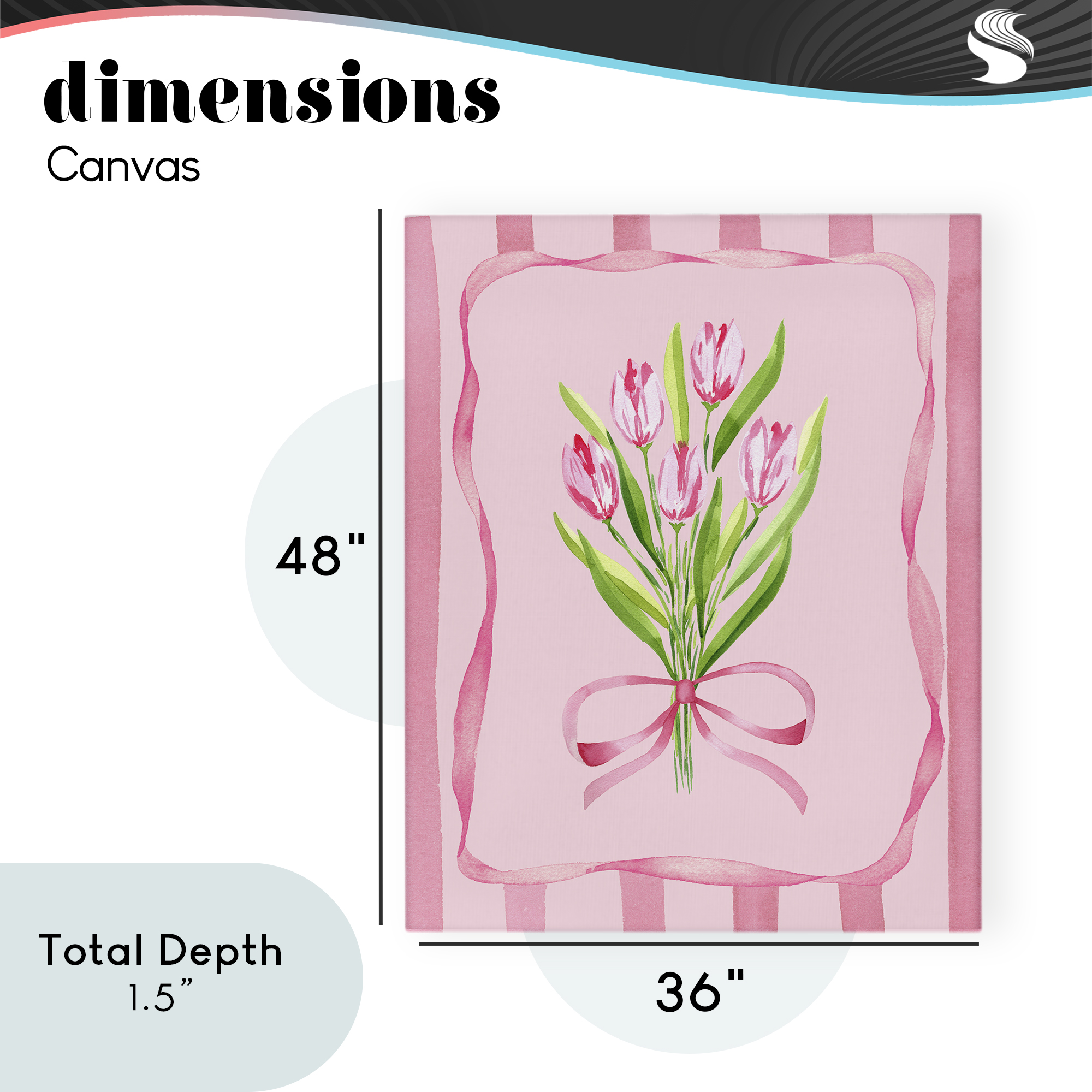 Pretty And Sweet Tulips Canvas Wall Art, design by Nina Jacobs
