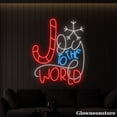thumbnail image 3 of Glowneon Joy To The World Neon Sign, Christmas Quotes Led Sign, Candy Cane LED Light, 3 of 5