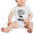 thumbnail image 2 of Sorry I Can't I Have Plans With My Rhodesian Ridgeback Love Pet Dog Cute Baby Romper (White, 18-24 Months), 2 of 5