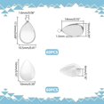 thumbnail image 3 of Juego de 60 biseles de acero inoxidable 304 para hacer colgantes con forma de lágrima, borde ovalado, bandeja de cabujón de vidrio, agujero de 1,6 mm., 3 of 6