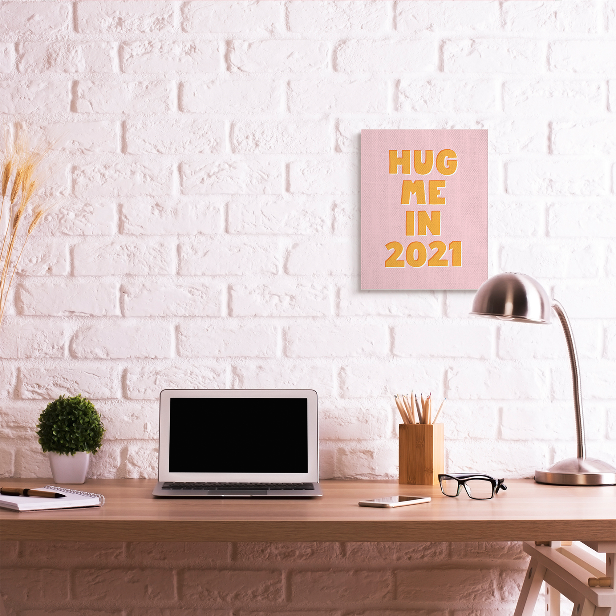 Stupell Industries Hug Me in 2021 Phrase Pop Culture Humor Canvas Wall Art, 16 x 20, Design by Hannah Steele