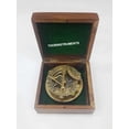 thumbnail image 2 of Antique Sundial Compass FL London - Solid Brass With Anchor Box Free, 2 of 3