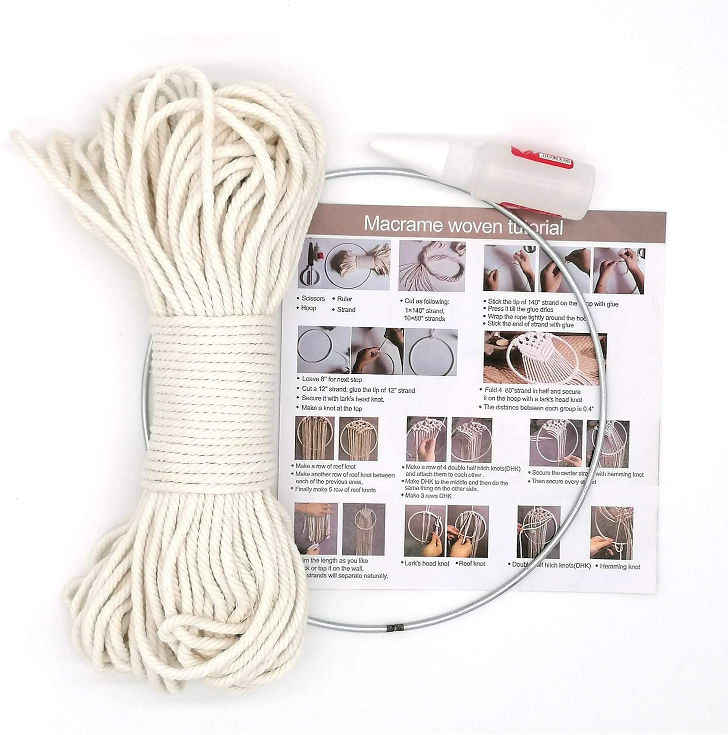 Maydear Macrame Wall Hanging Kit Diy Bohemian Chic Woven Kit Tapestry Home Wall Decor Room Wall Decor Walmart Com