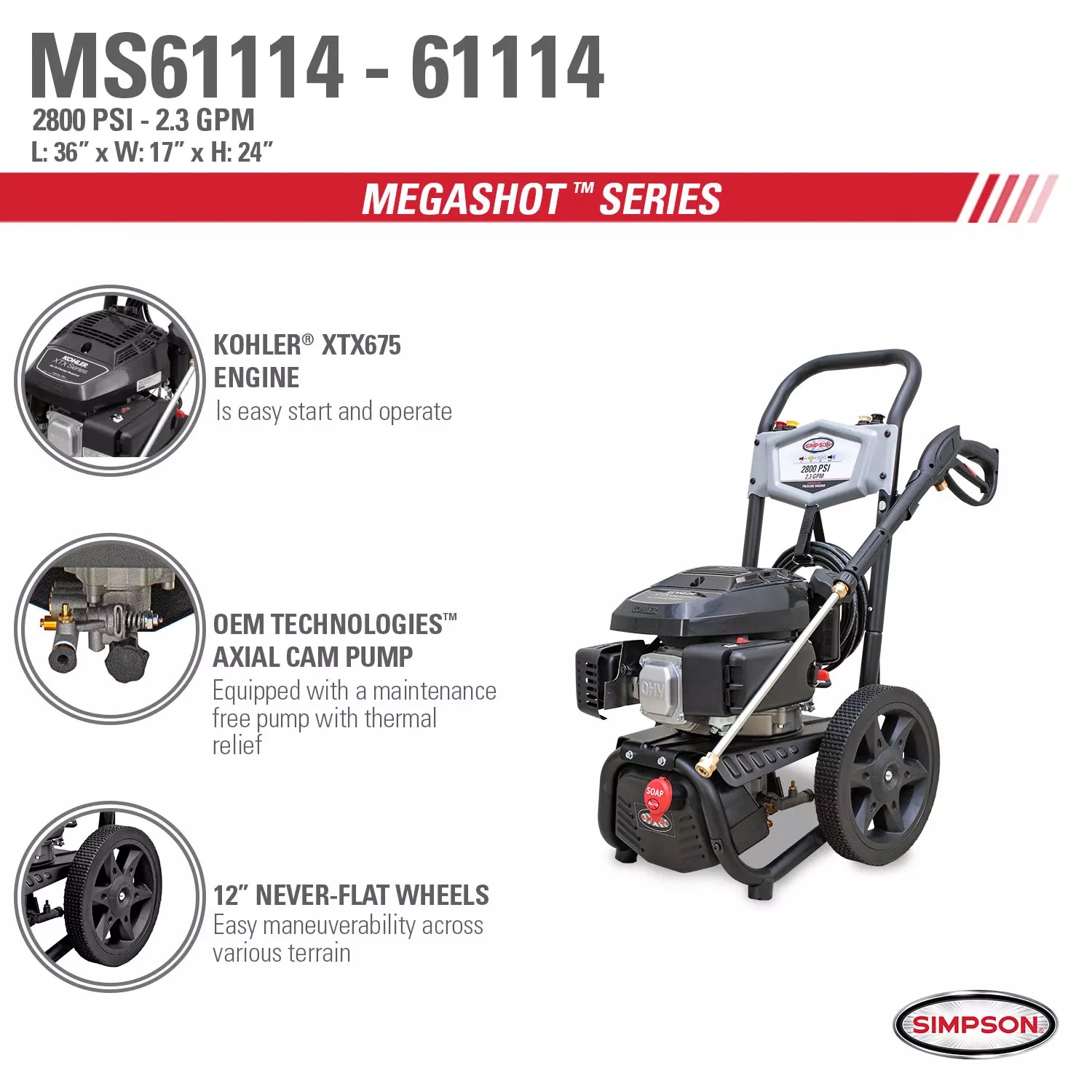 Ms61048 Simpson Pressure Washer Factory 