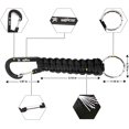 thumbnail image 3 of Brazalete con llave de Paracord con brazalete con llave de 2 piezas para mochileros, supervivencia, campamento. Paracord Keystone Hombre JAMW Sencillez, 3 of 4